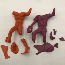 Vintage MPC Pop-Top Horrors Purple & Orange Monster Pieces Parts Lot