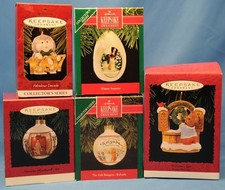 Hallmark Ornaments Lot of 5 penguin bear rockwell Winter Surprise tender touches