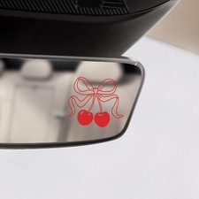 Pink Bow Car Mirror Decal Funny Bumper Sticker