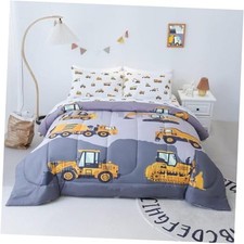 Size Comforter Set for Boys, 5-Piece Bed in a Bag, 3D Full Truck Cars