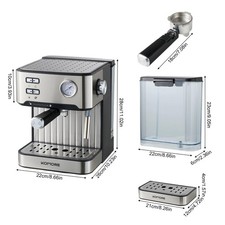 Café Espresso Coffee Machine 850W/1350W Milk Frother Arm Bar Barista Machine NEW