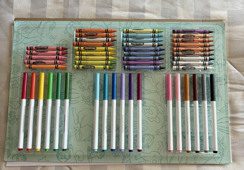 Crayola Kids Art Set with Crayons, Markers, Coloring Sheets, MPN 04-1051-0-250