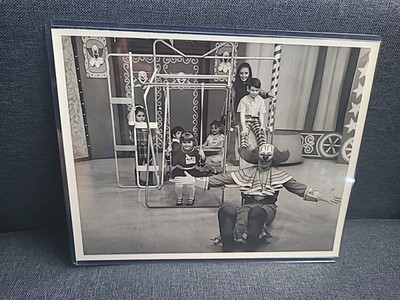 RARE 1970s Bozo The Clown Big Top 8x10 Promo Photo Audience Members Jungle Gym