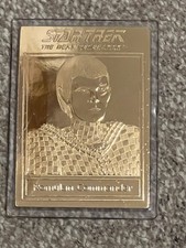 Danbury mint - Star Trek 22ct gold card - ROMULAN COMMANDER - (next gen)