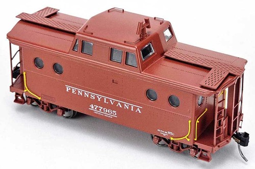 Bowser 43384 HO PRR Región Central Temprana N5c Caboose Listo para Funcionar #477969 | Zustand: New