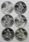 Lot 6 1982-1987 Engelhard American Prospector 1 oz 999 Fine Silver Round
