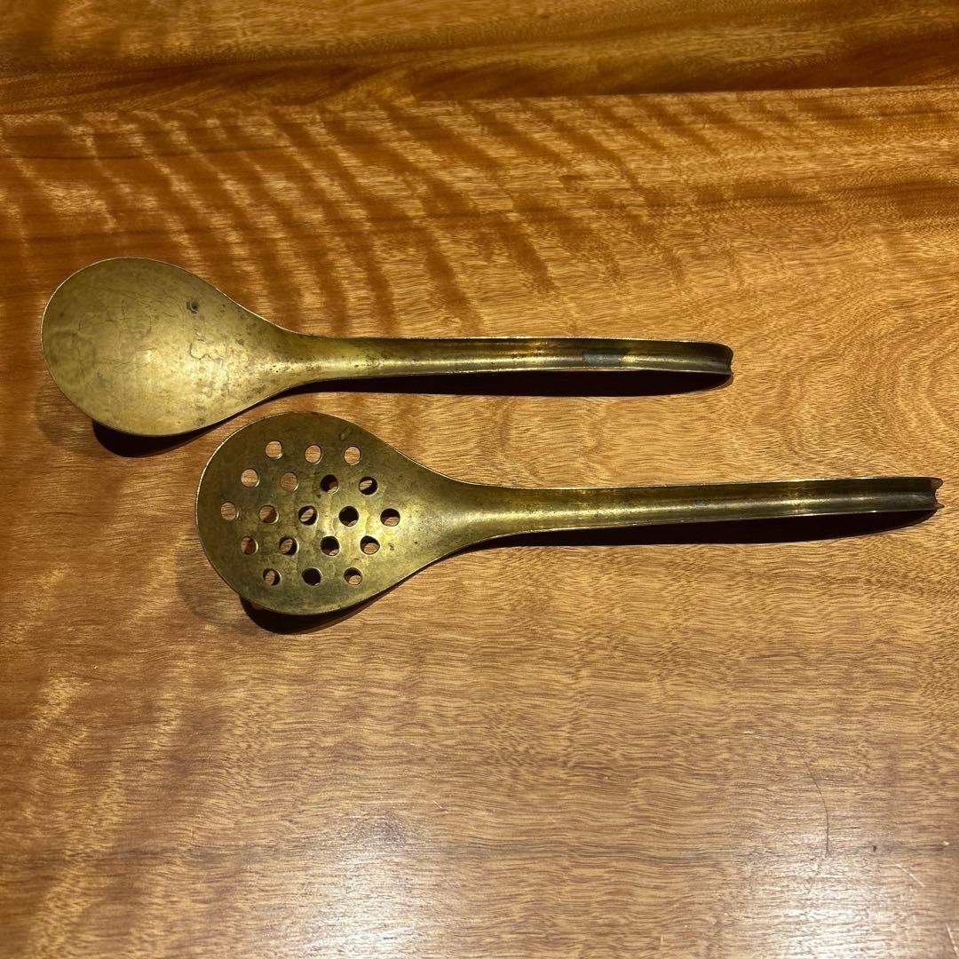 Aritsugu Brass Ladle Set 22cm Kitchen Utensils Used