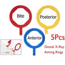 5Packs Dental X-Ray Aiming Ring Kit for Bitewing/Posterior/Anterior Imaging US