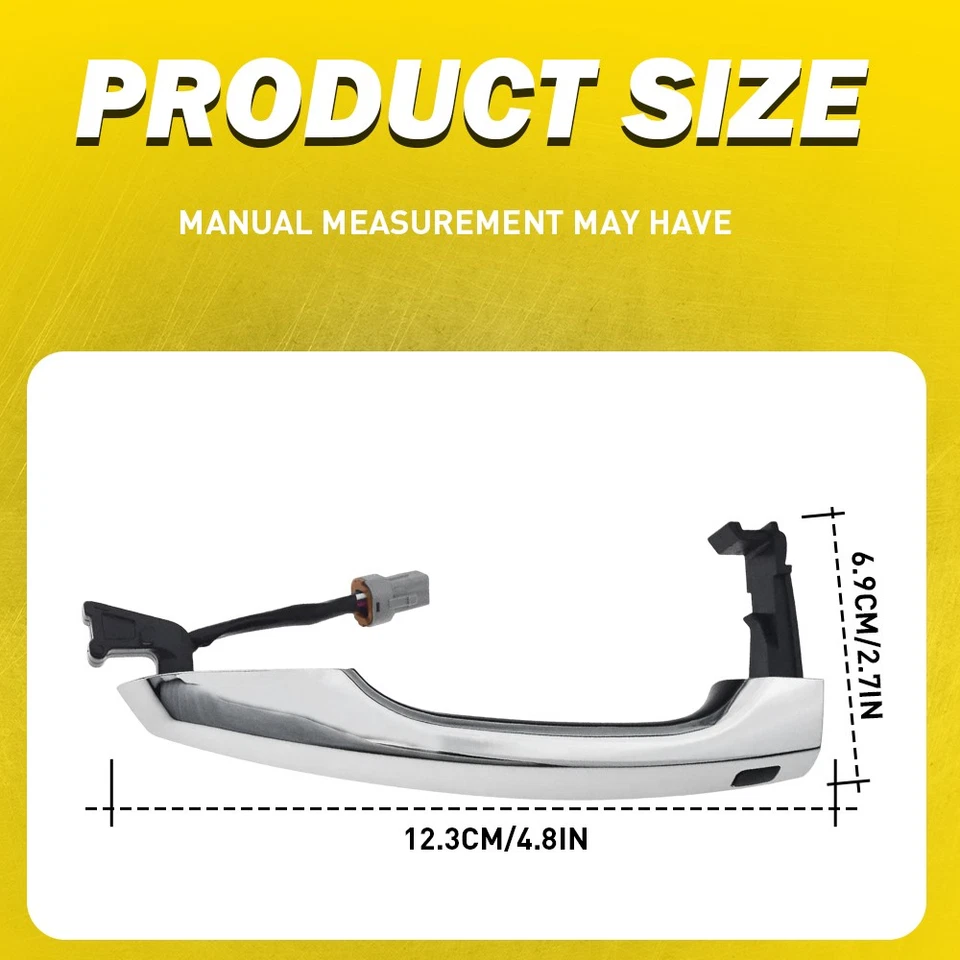 1/2SET Front Left & Right Door Handle w/Smart Key For 2017-2020 Hyundai Elantra - Image 3 of 4