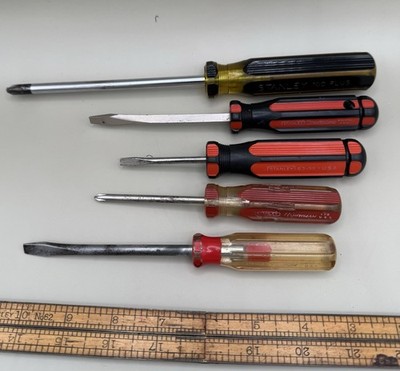 Vintage Stanley Screwdrivers, Workmaster, 100 Plus, Handyman, Made In USA, Nice!