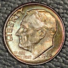 1949 Roosevelt dime, Very Choice BU, Almost FBL, Pretty Toning