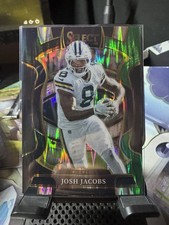 2025 Panini Select - Concourse Josh Jacobs #67 Black & Green Shock Prizm