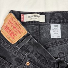 Vintage Levis 505 Men's Jeans 34x30  Black Dark Wash Made in USA