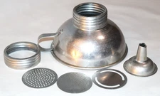 Vintage 6 Piece Aluminum Busy Liz Combination Canning Funnel Strainer Separator