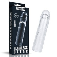 Transparente Penis vergrößerungskappe mit perfektem Sitz auf dem Penis