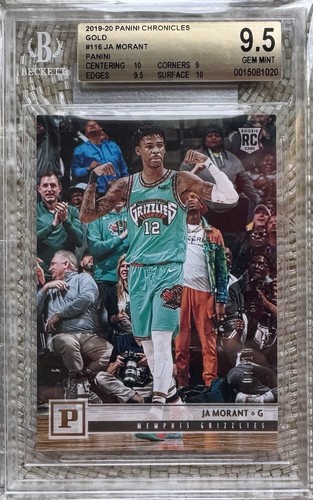 Ja Morant [Gold] #116 card from 2019 Panini Chronicles