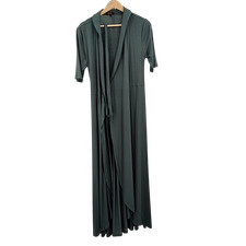 Quince Women Tencel Jersey Midi Wrap Dress Dark Olive L