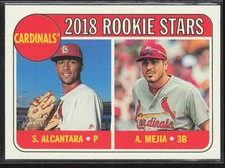 2018 Topps Heritage #14 Cardinals 2018 Rookie Stars (Alcantara / Mejia)