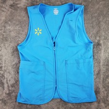 Walmart Vest Adult Small Blue Uniform Work Zip Employee Retail Staff