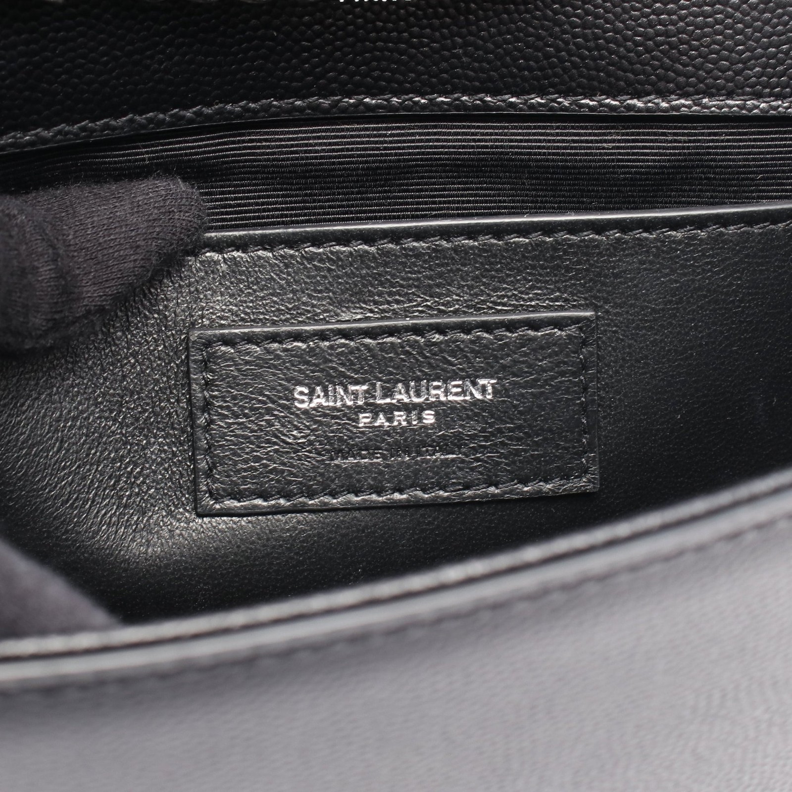【BORSA】SAINT LAURENT PARIS KATE Borsa a tracolla piccola a catena in pelle nera