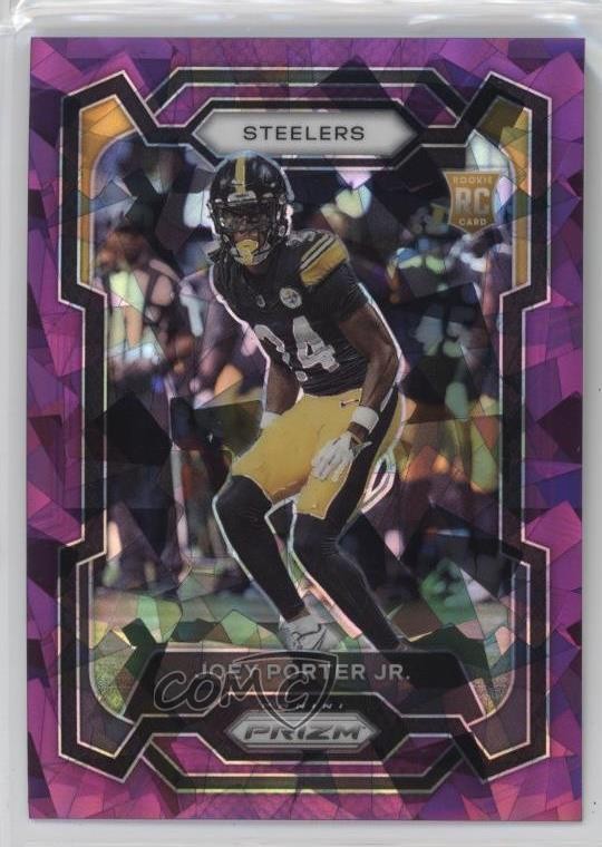 2023 Panini Prizm Rookies Purple Ice 177/225 Joey Porter Jr #386 Rookie RC 12fr