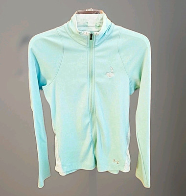 Women's Under Armour Pinehurst Golf Full Zip Jacket Size S Seafoam Green 