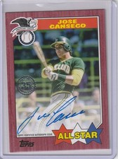 2022 Topps Jose Canseco 1987 All Stars 35th Anniversary Auto Red /10