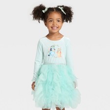 Bluey Toddler Girls Ballerina Dress Light Blue 5T Soft Tulle Skirt