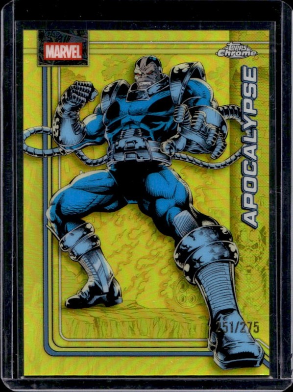 2026 Topps Chrome Marvel Comics Apocalypse Yellow Refractor #/275