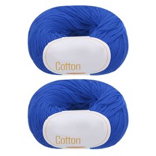 100 Cotton Yarn, 2 Packages of 100g/3.53oz Per Skein 50g/137yards /Pale Blue
