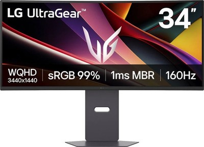 LG UltraGear 34G600A-B, (34 Zoll) 3440x1440 (UWQHD) Curved Gaming-Monitor 160Hz