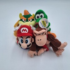 Vintage Plush Nintendo N64 BeanBag Figures Set of 4 Mario Yoshi Bowser NEW BD A