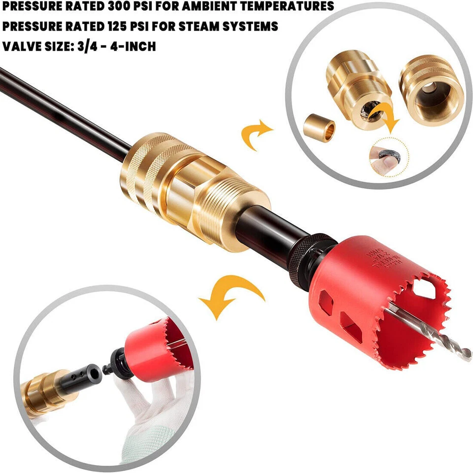 08350 DM3MECH Mechanical Hot Tapping Machine Kit For NPT with Hole Saws & Arbor - Image 4 of 4