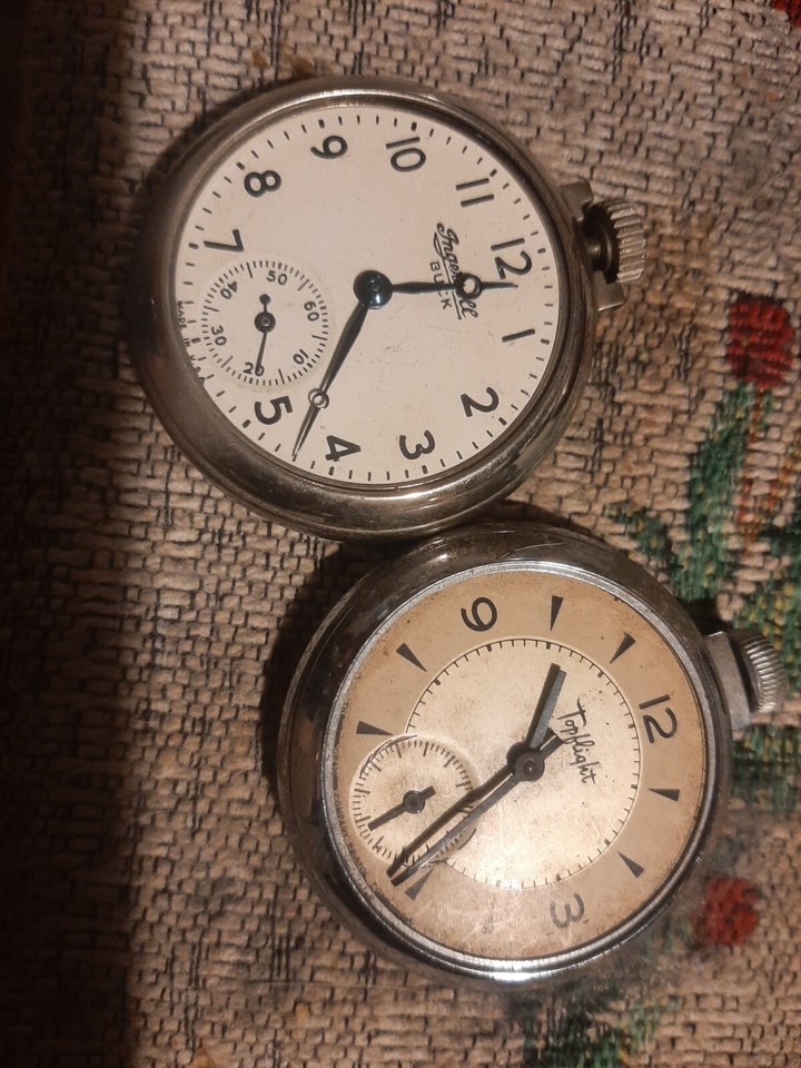 4 old pocket watches uncle sam topflight ingersoll buck bulls eye eBay