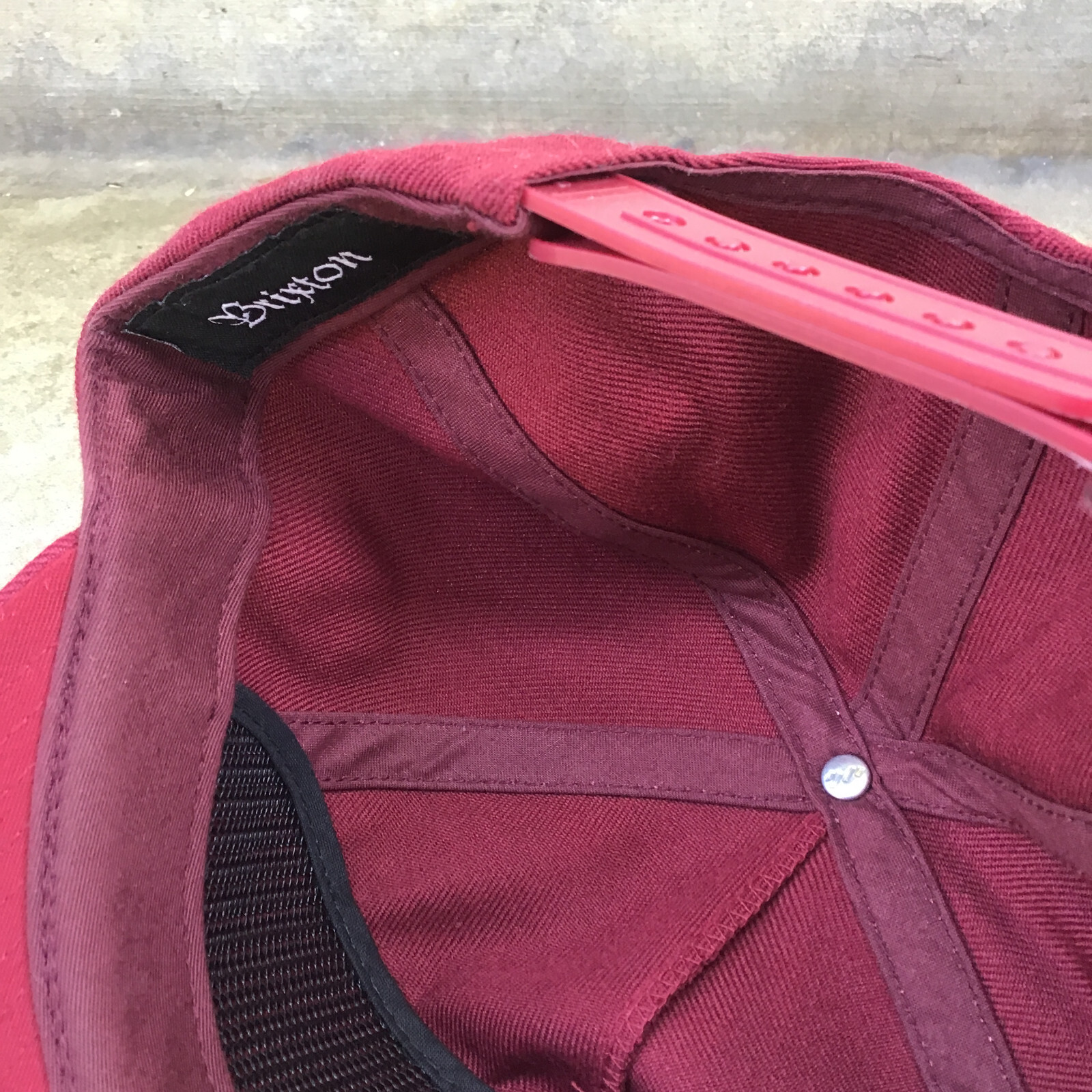 Brixton Hat Cap Snapback Patch Logo Burgundy Red - image 7