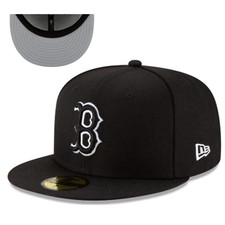 Boston Red Sox New Era 59FIFTY Sombrero Ajustado Negro Blanco MLB Gorra
