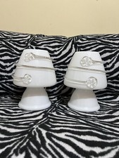 att. Venini Coppia Lampade Vintage Vetrerie Murano Mushroom Design Modernariato