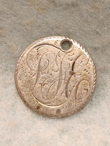 ANTIQUE ~ LOVE TOKEN ~ "LSE" INITIALS ~ ON 1887 SEATED DIME - Picture 1 of 2