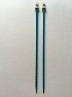 Vintage SUSAN BATES Blue Metal Knitting Needles Size 8 - 10