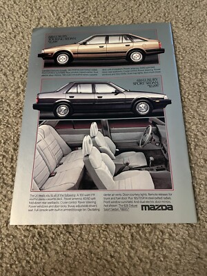 Vintage 1986 MAZDA 626 GT TURBO SPORT COUPE DELUXE Print Ad