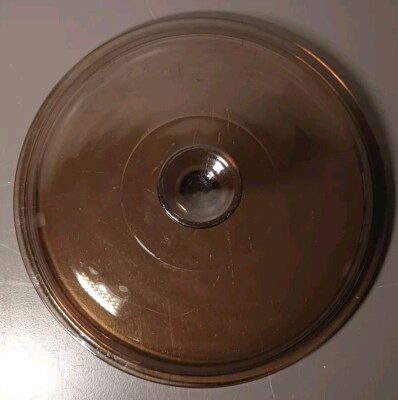 Pyrex Replacement LID ONLY 10 inch  Amber Glass Vision Corning Ware B  