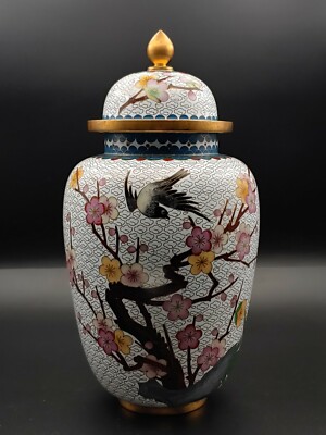 景泰蓝厚胎珐琅彩将军罐Chinese Jingtailan Cloisonne Plum Blossom