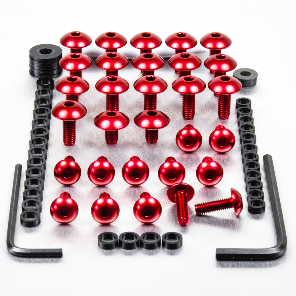 kiruakirua　0508 Aluminum Fairing Screw Kit ZX10R Ninja 08-10 Red | eBay