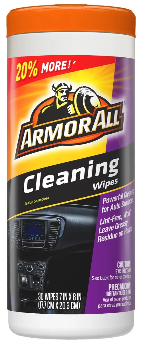 Armor All Car Cleaning Wipes For Automotive Interior Clean (30 Count)