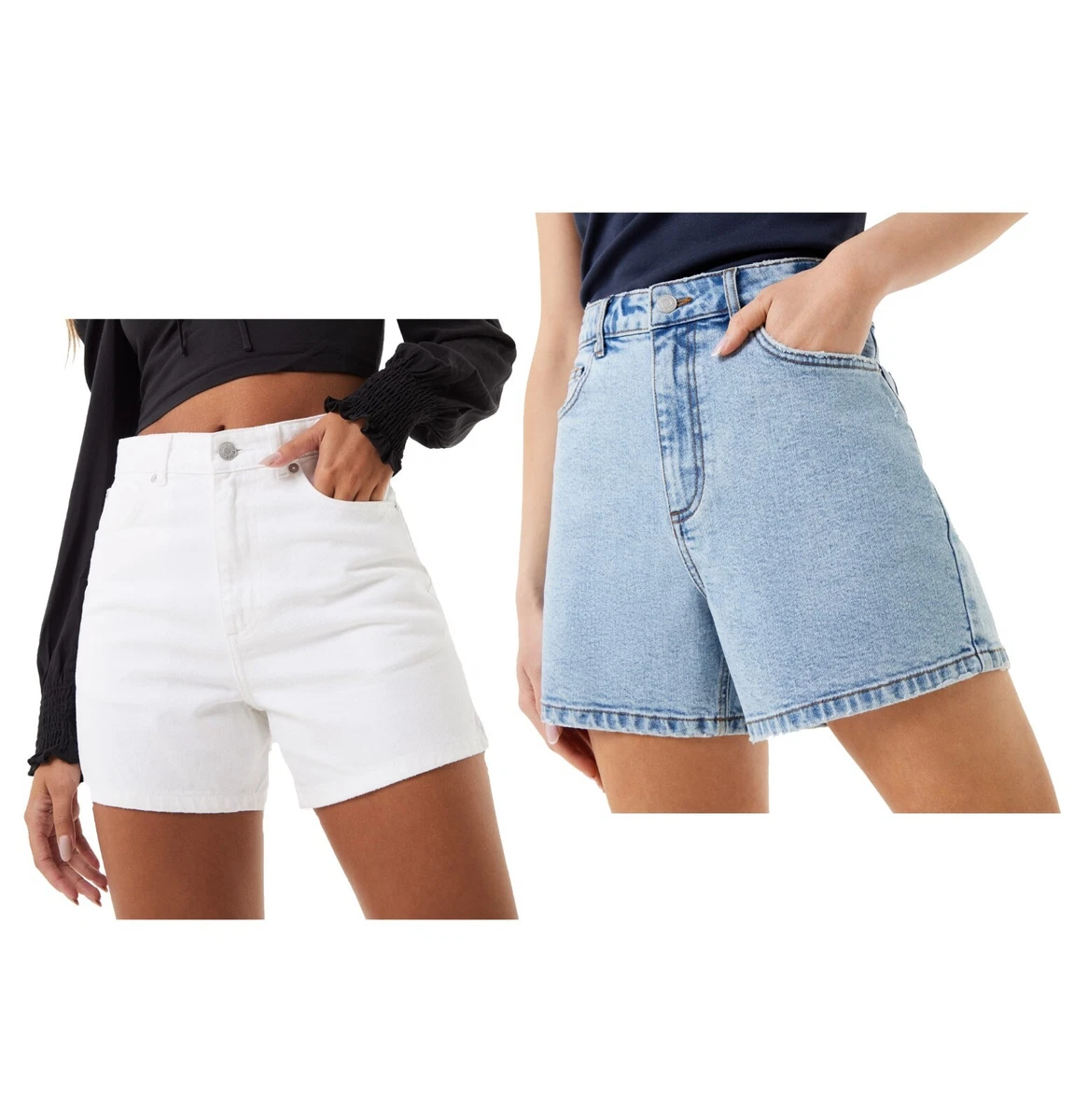 Ladies Jack Wills Classic Soft Cotton Everyday Denim Shorts Sizes from 6 to 16