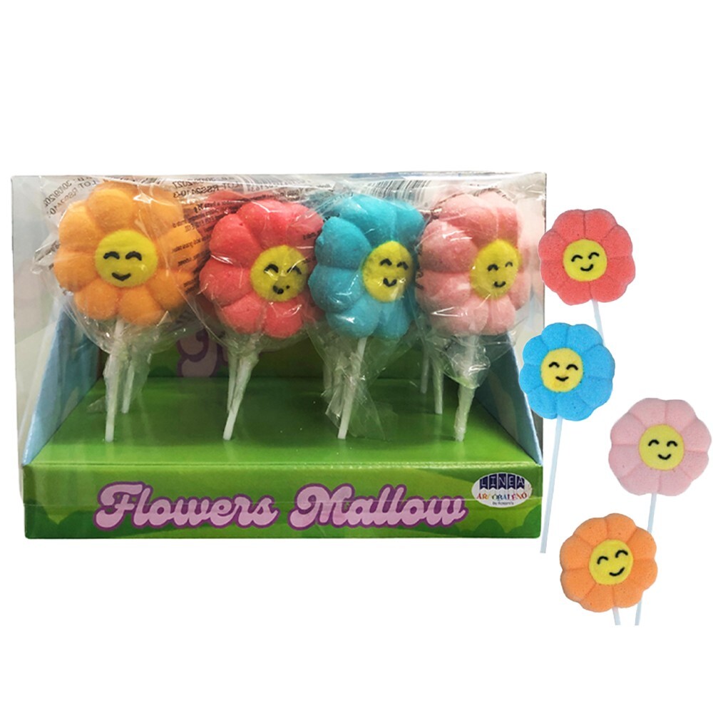 Lecca Mallow Fiori Espositore da 12 Marshmallow da 35gr