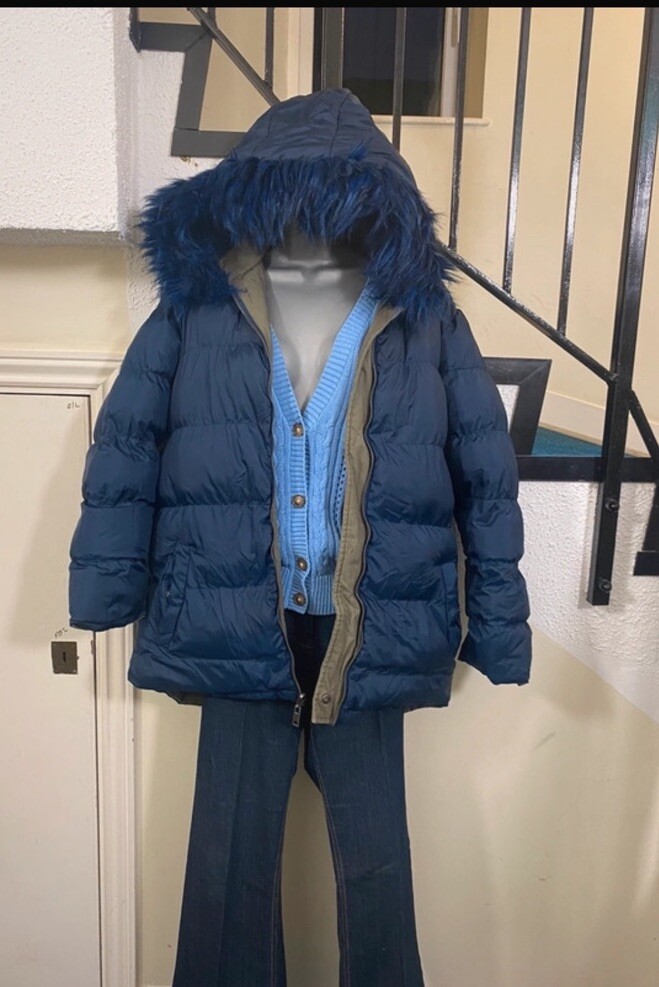 Brave Soul Reversible Padded Puffer Parka Winter Coat Size L/14