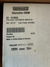 Hobart PCB Assy 3913N Slicer Part # 00-915066