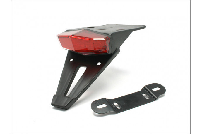 Support plaque DRC D45-18-705 anti-vibration avec feu LED étanche pour HONDA XR 100 Motard 2006