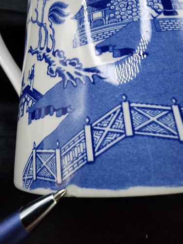 SPODE BLUE WILLOW Pitcher 8" - Picture 3 of 3